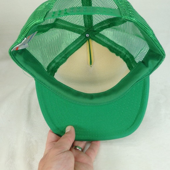 Vintage San Sun Mesh Trucker Hat Green Washington Town Mutual Snapback Mesh Cap - Picture 10 of 10